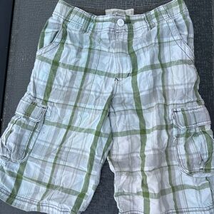 Urban Pipeline Green and Gray Plaid Shorts